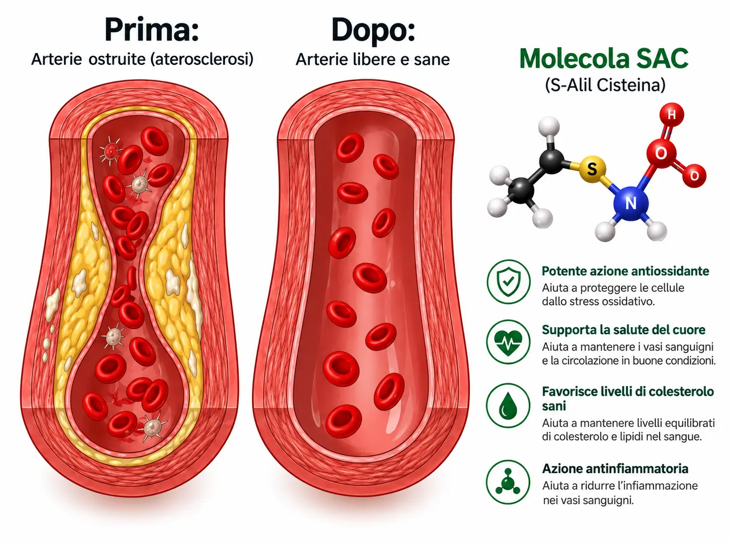 Favorisce l'elasticità arteriosa, un aspetto su cui i farmaci non sempre intervengono